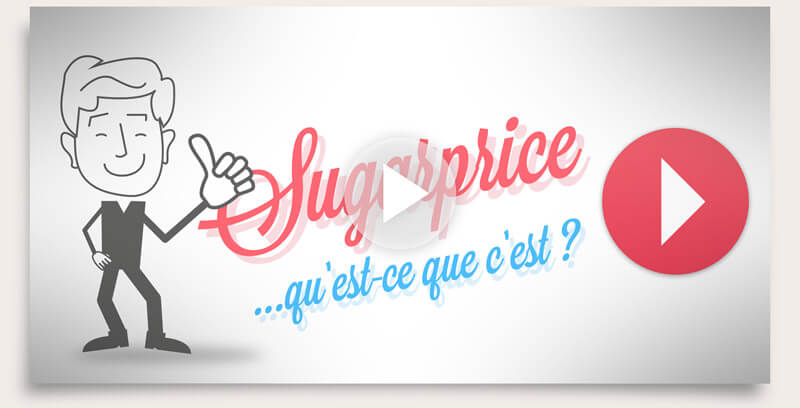 Réalisation d'une animation vidéo (illustration, animation, voix-off) pour présenter en une minute le concept de SugarPrice